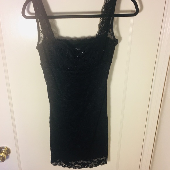 Black lace bead sparkle dress - Picture 3 of 8